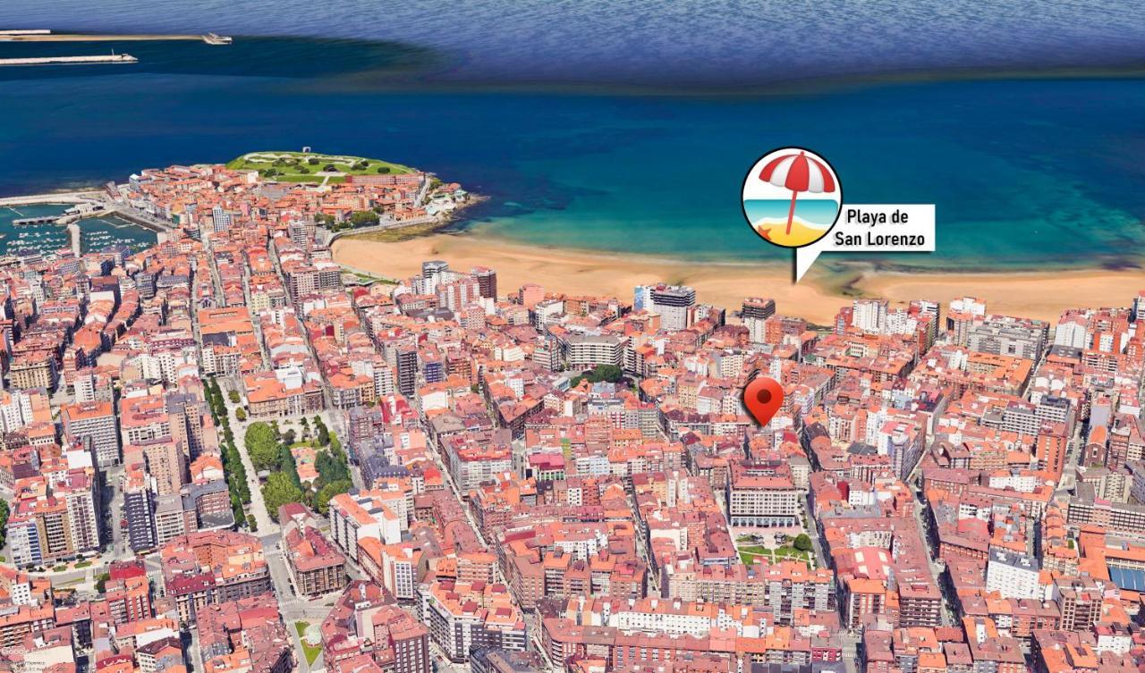 Precioso apartamento Centro Gijón Playa a estrenar obra nueva Exterior foto